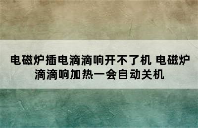 电磁炉插电滴滴响开不了机 电磁炉滴滴响加热一会自动关机